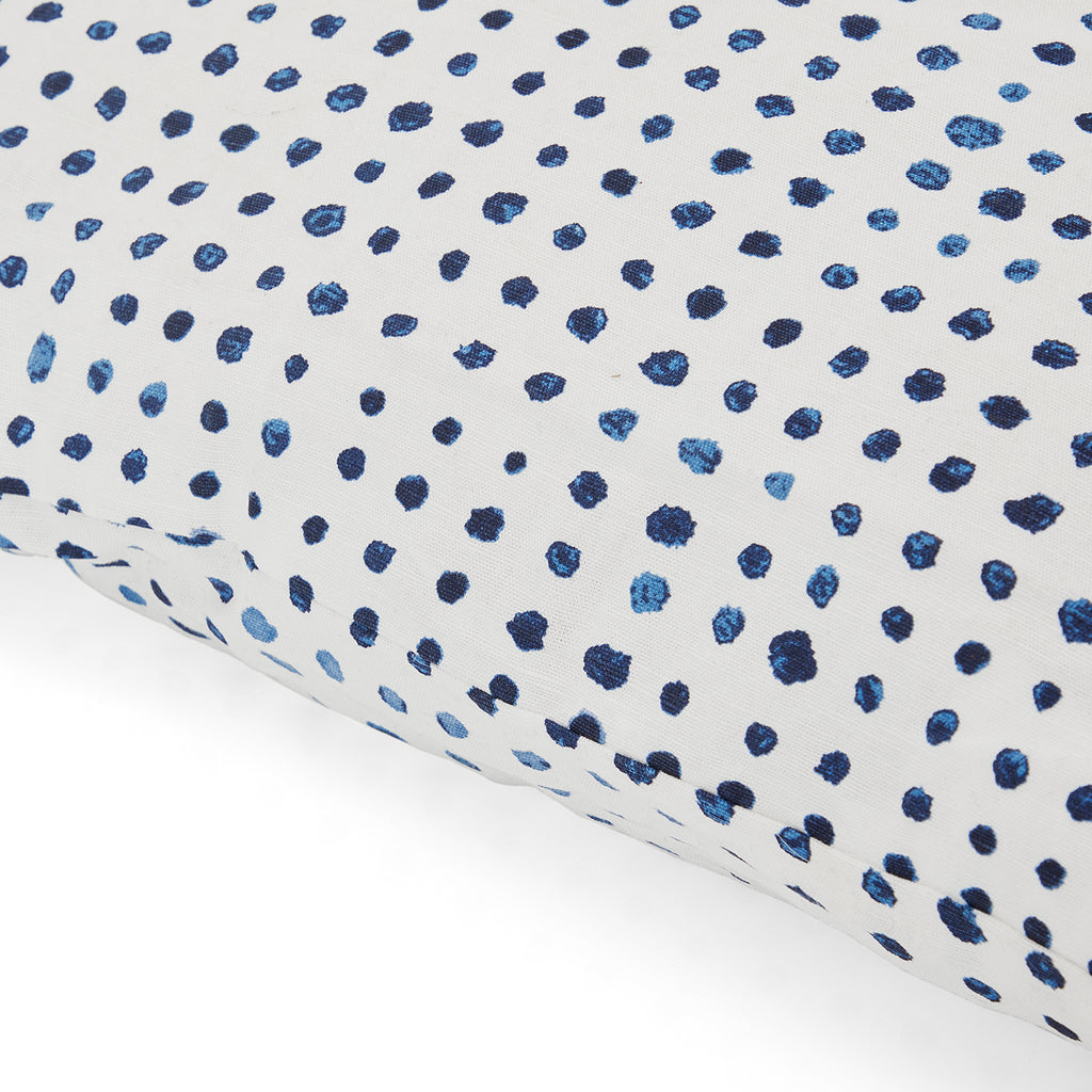 Blue Painted Dots Pillow