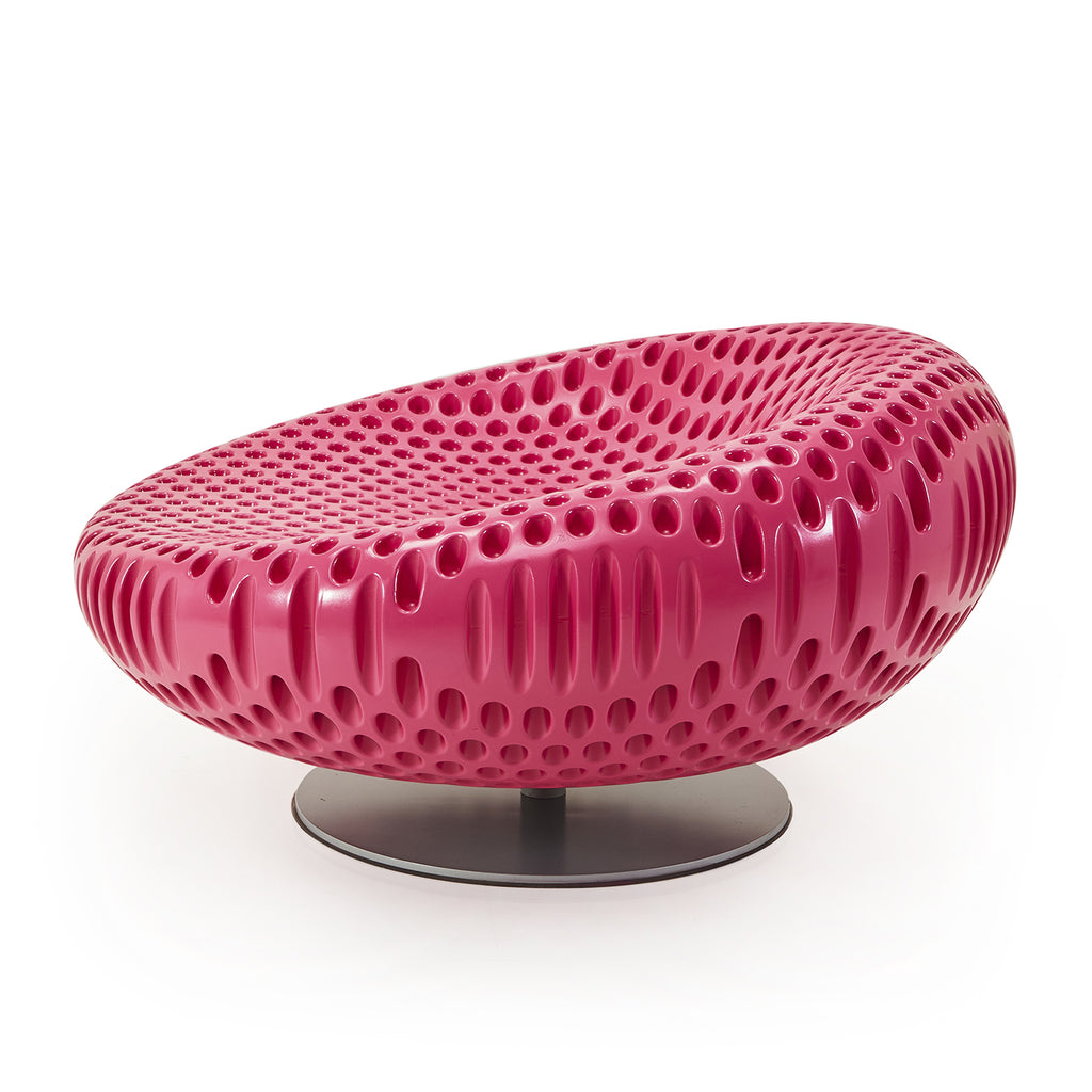 Magenta Golfball Futuristic Lounge Chair