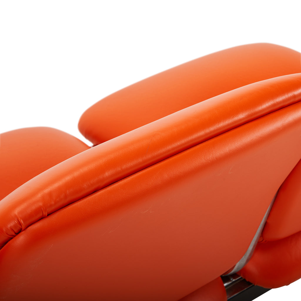 Orange Vinyl Tandem Bench Seating