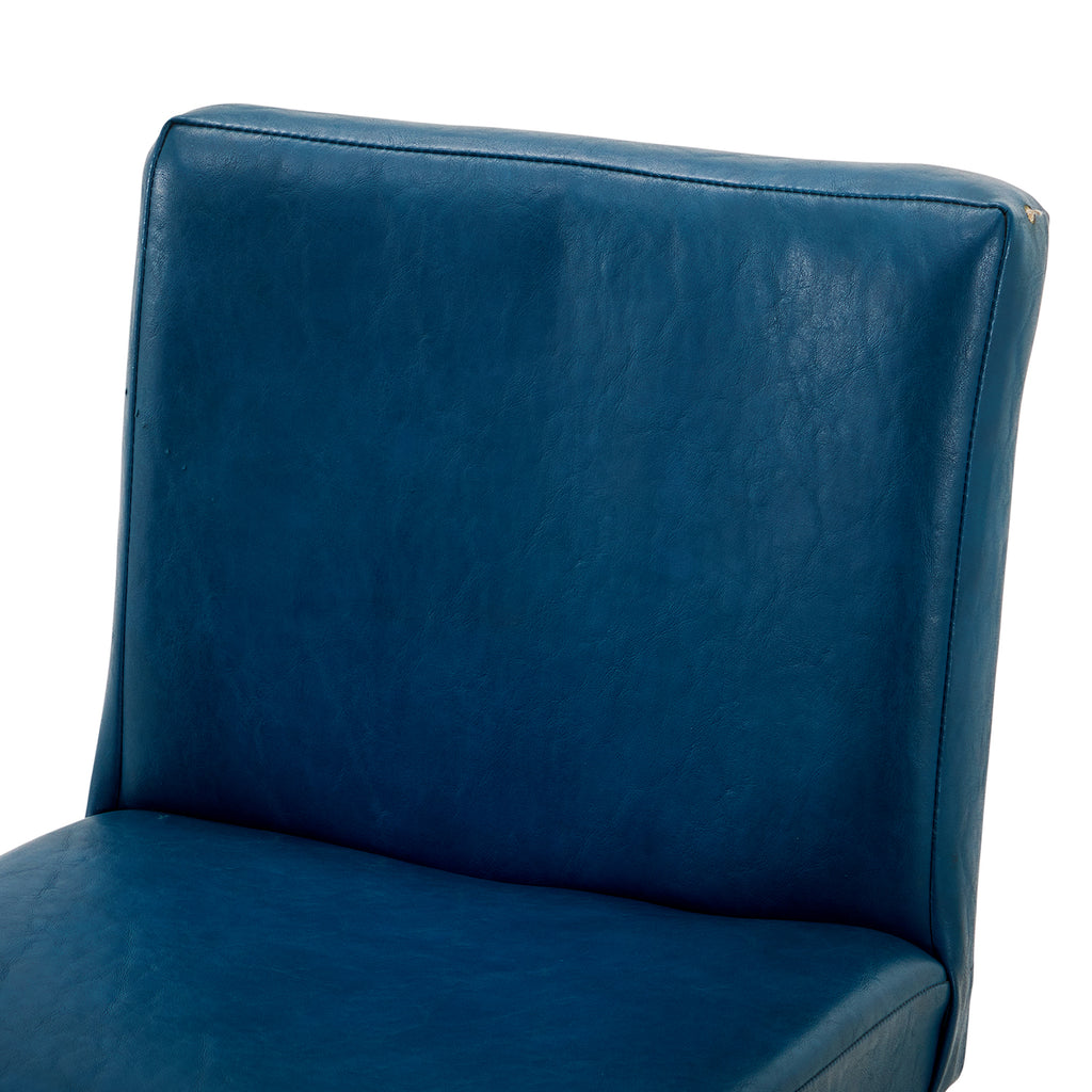 Blue Vinyl Side Chair