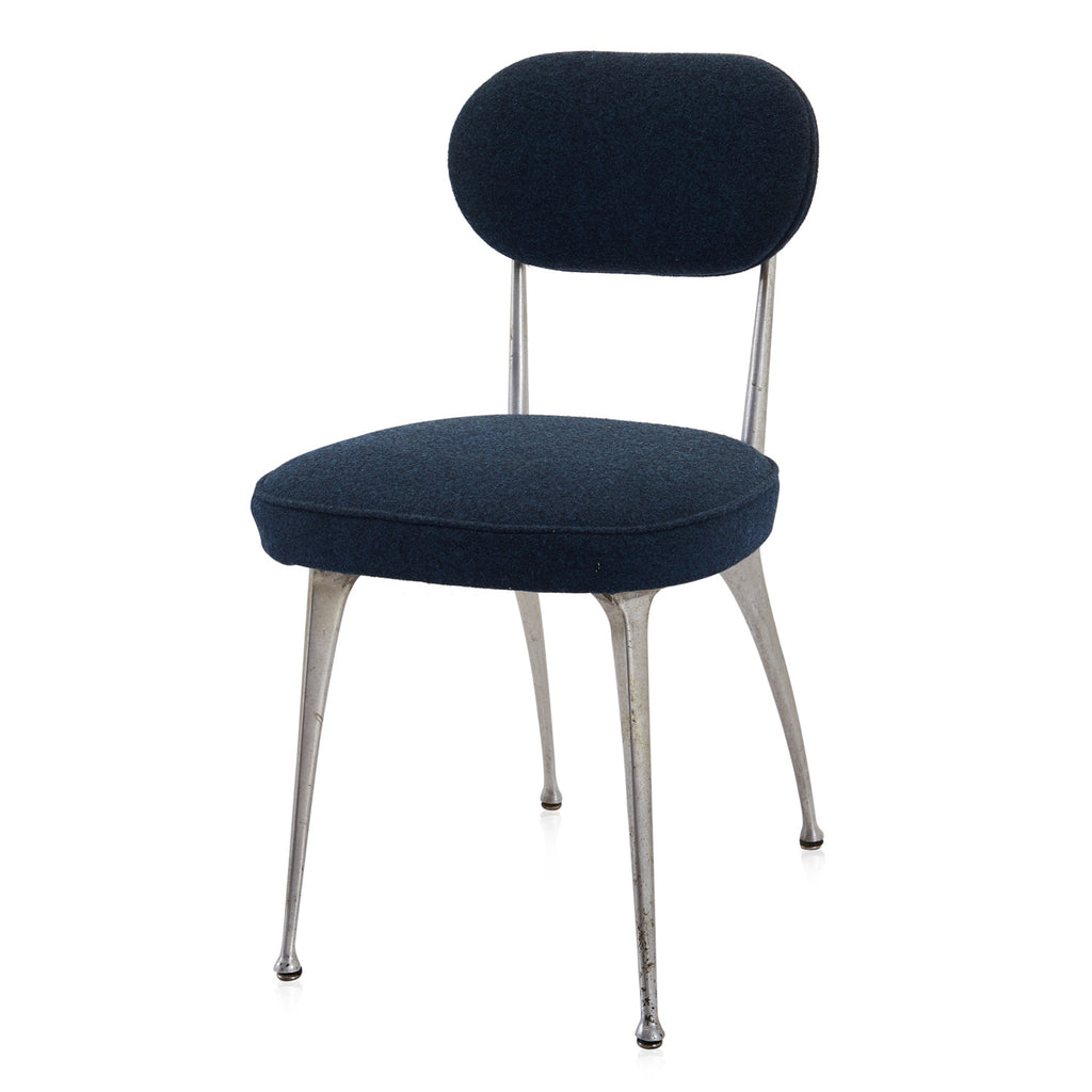 Blue Dark Wool Side Chair