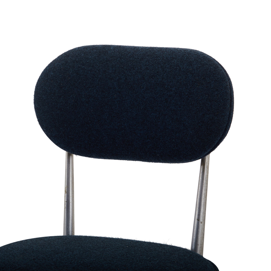 Blue Dark Wool Side Chair