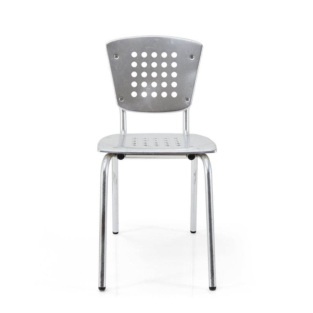 Chrome Perforated Cafe Dining Chair