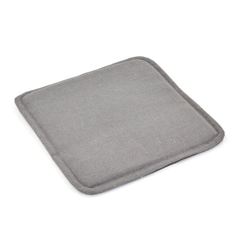 Grey Linen Square Stool Pillow