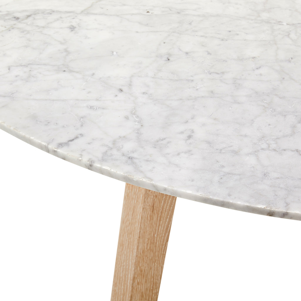 Modern White Marble Round Dining Table