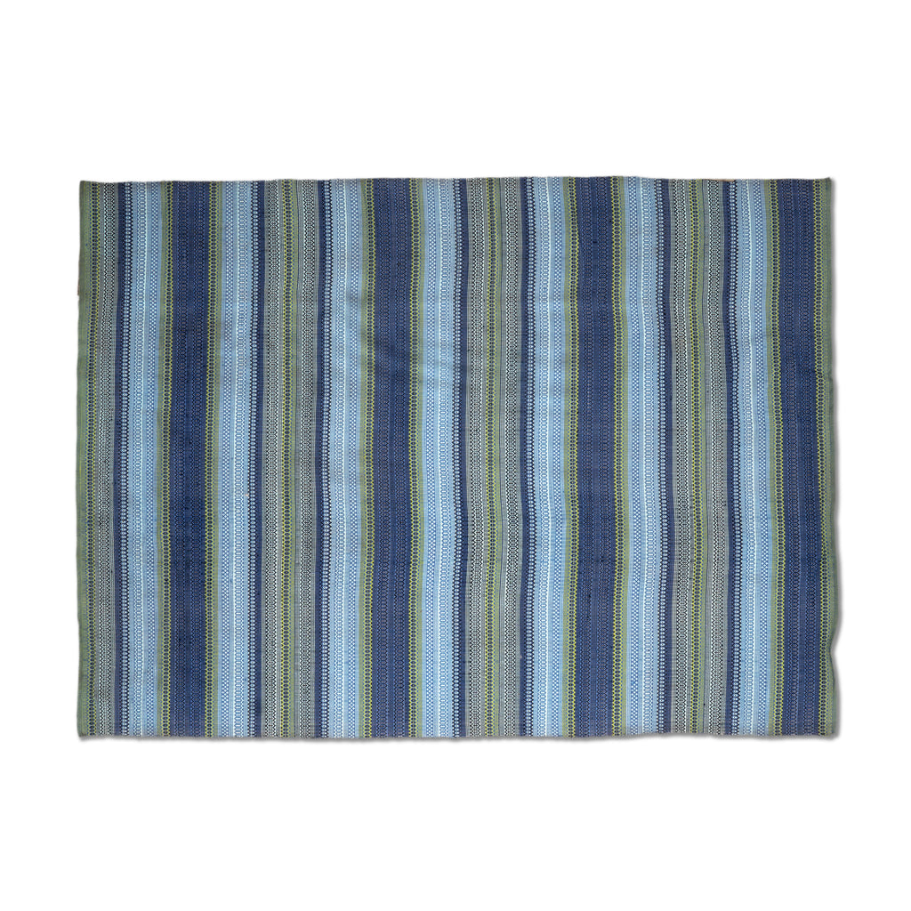 Blue & Green Striped Rug