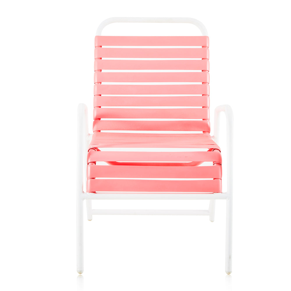Coral Strapped Outdoor Lounge Chair