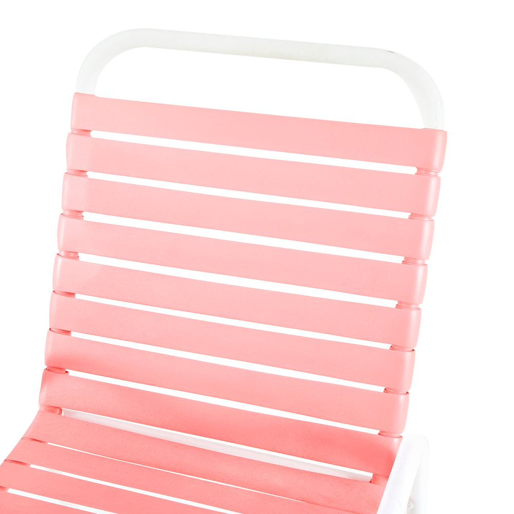 Coral Strapped Outdoor Lounge Chair