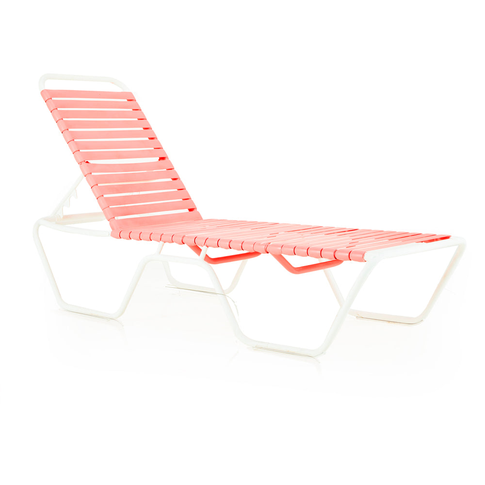 Pink Outdoor Banded Chaise