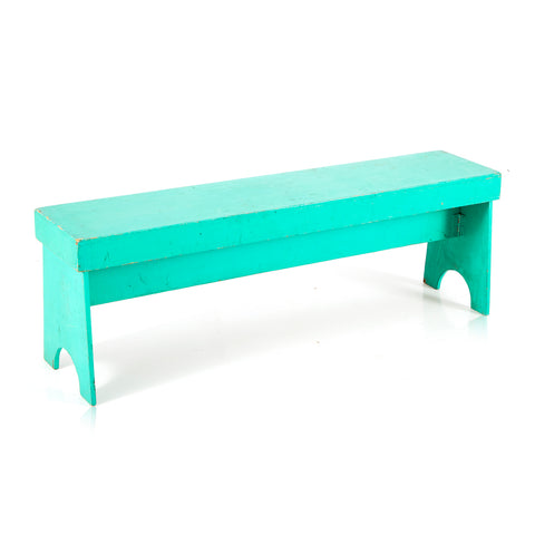 Teal Wood Bench