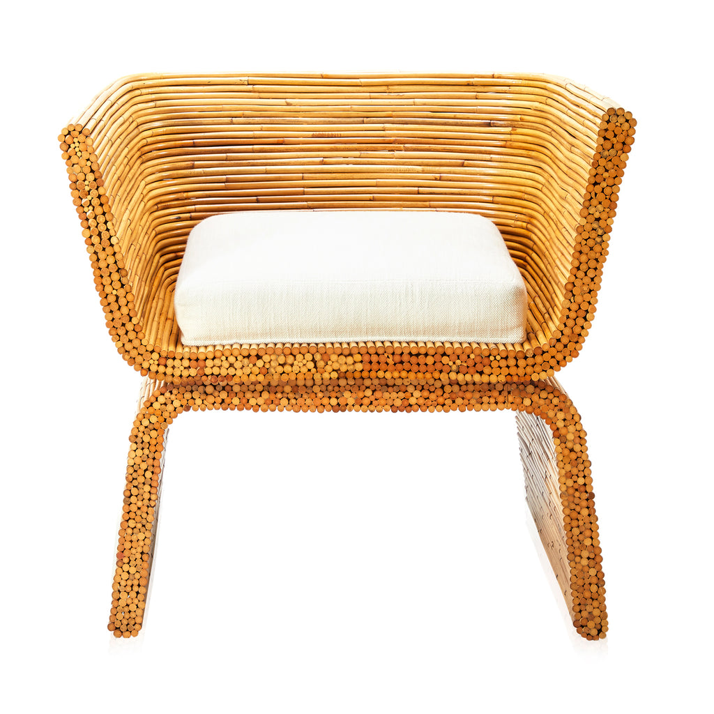 Wood Bamboo Contemporary Outdoor Lounge Chair