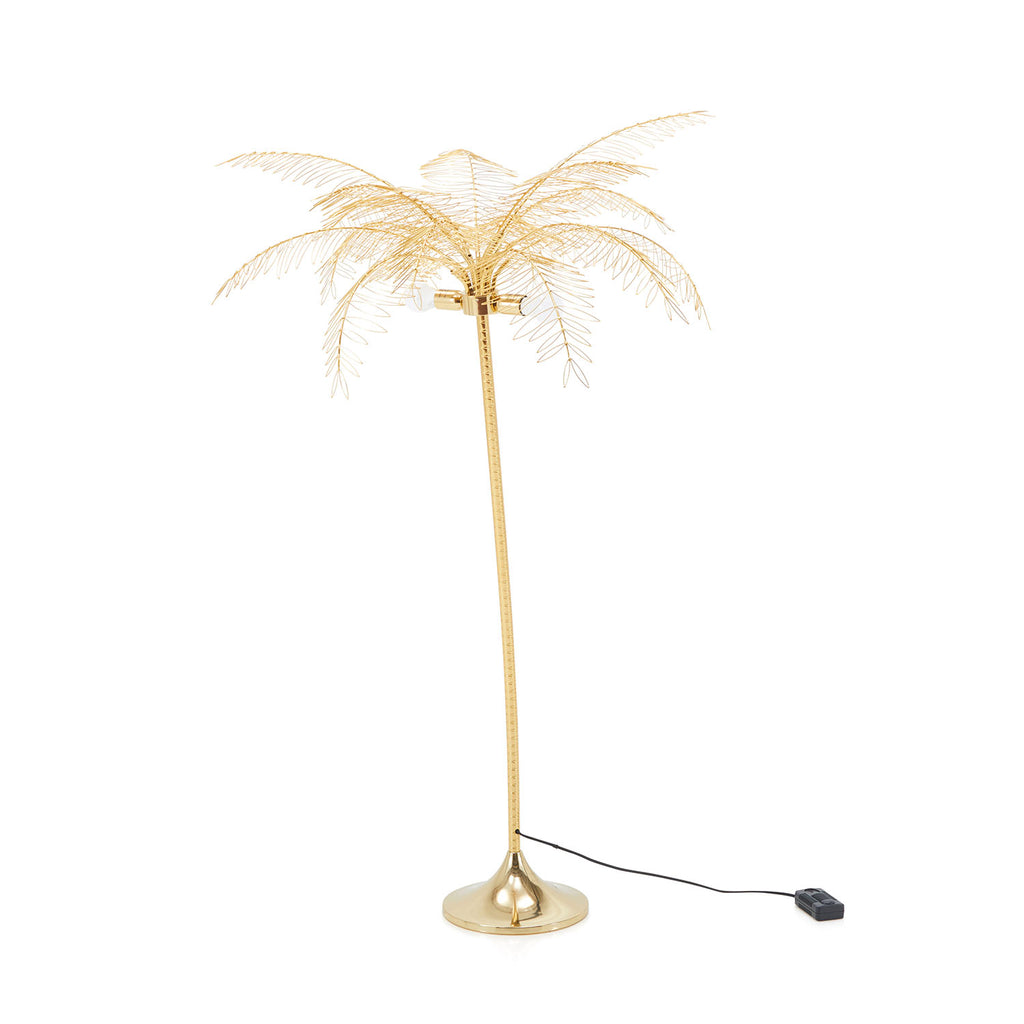 Modern Gold Metal Palm Floor Lamp