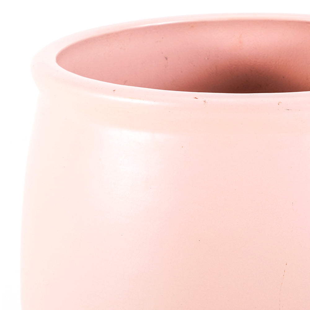 pale pink plant pot Large Pale Pink Wide Mouth Planter