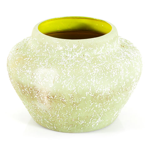 Green Light Textured Ceramic Vase