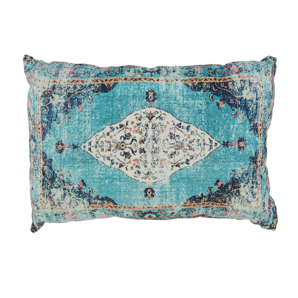 Blue Persian Lumbar Pillow