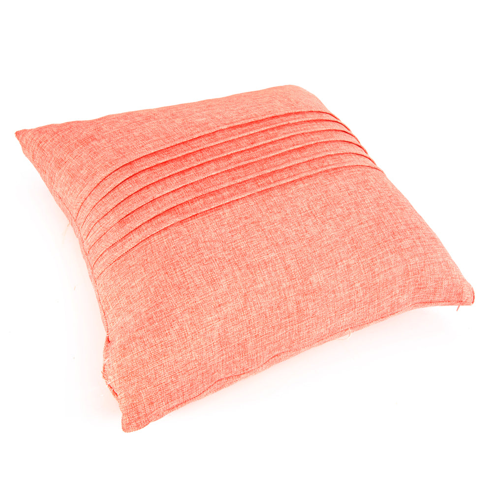 Peach Pleated Square Pillow