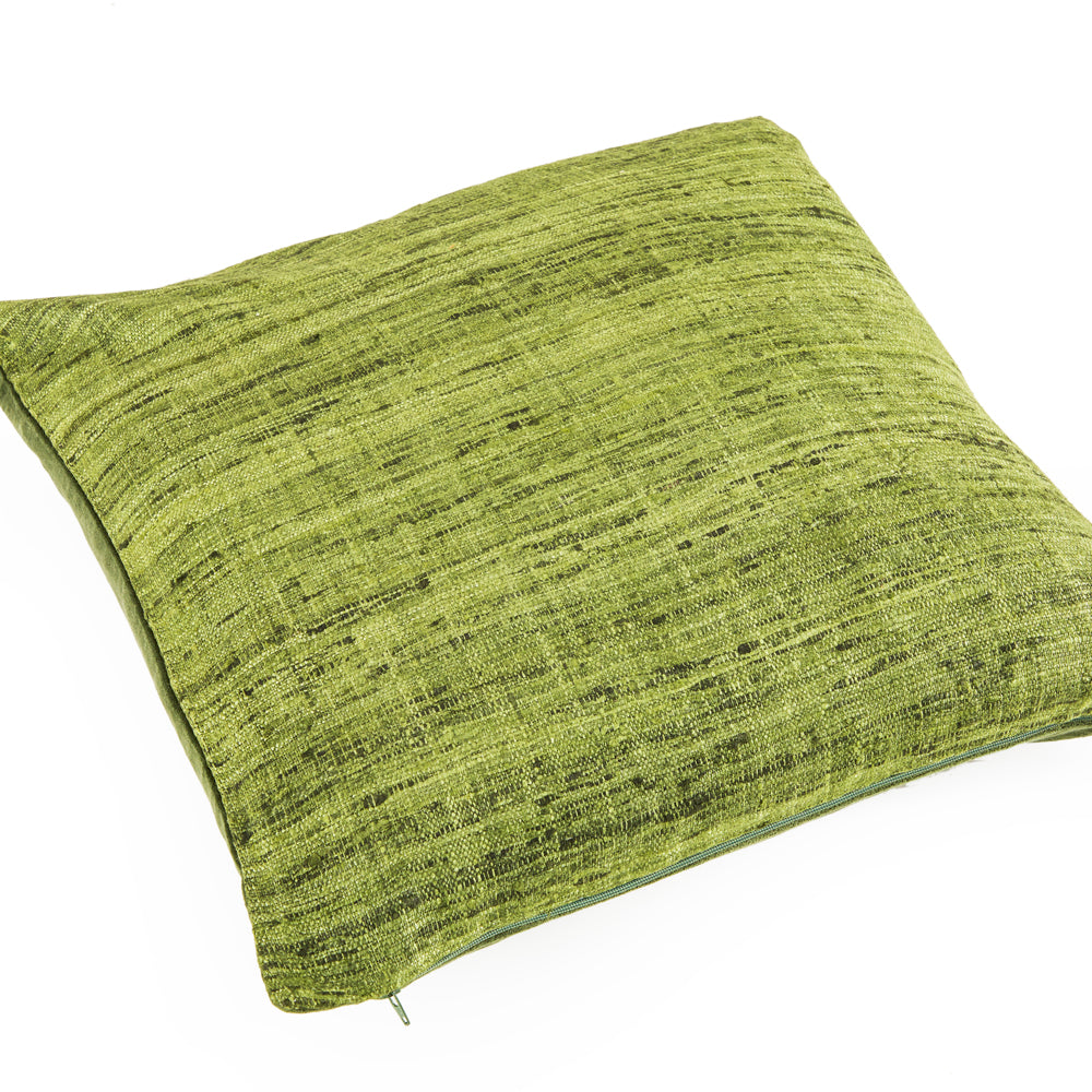 Green Frayed Weave Pillow - Square