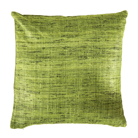 Green Frayed Weave Pillow - Square