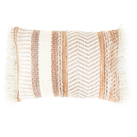 Cream Yarn Multi Design Knit Wool Pillow