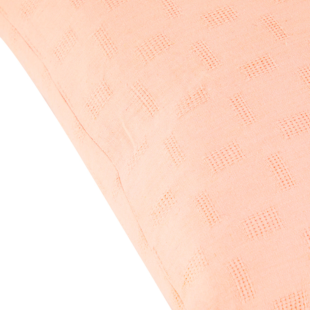 Textured Solid Peach Pillow
