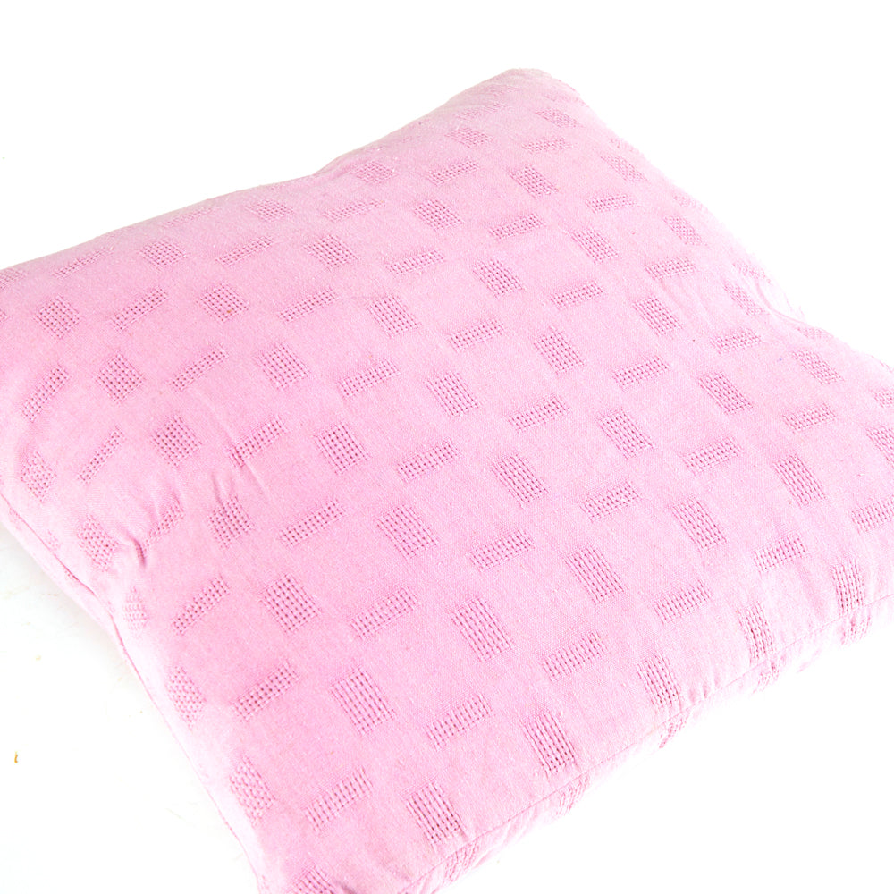 Textured Solid Pink Pillow