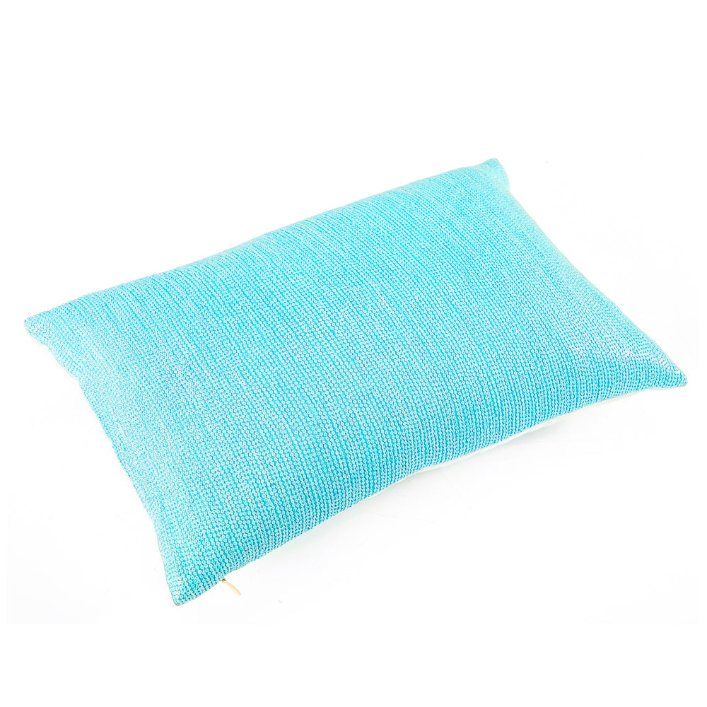 Aqua Sequined Pillow