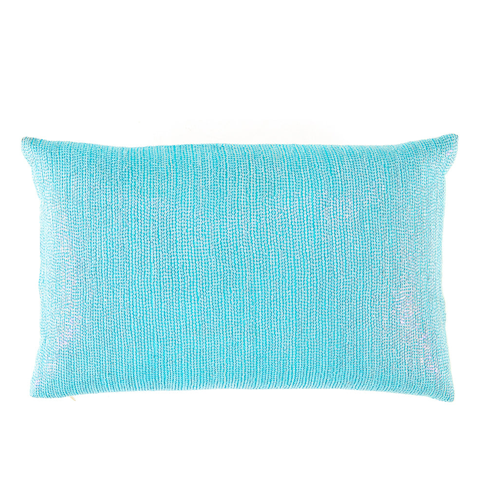 Aqua Sequined Pillow