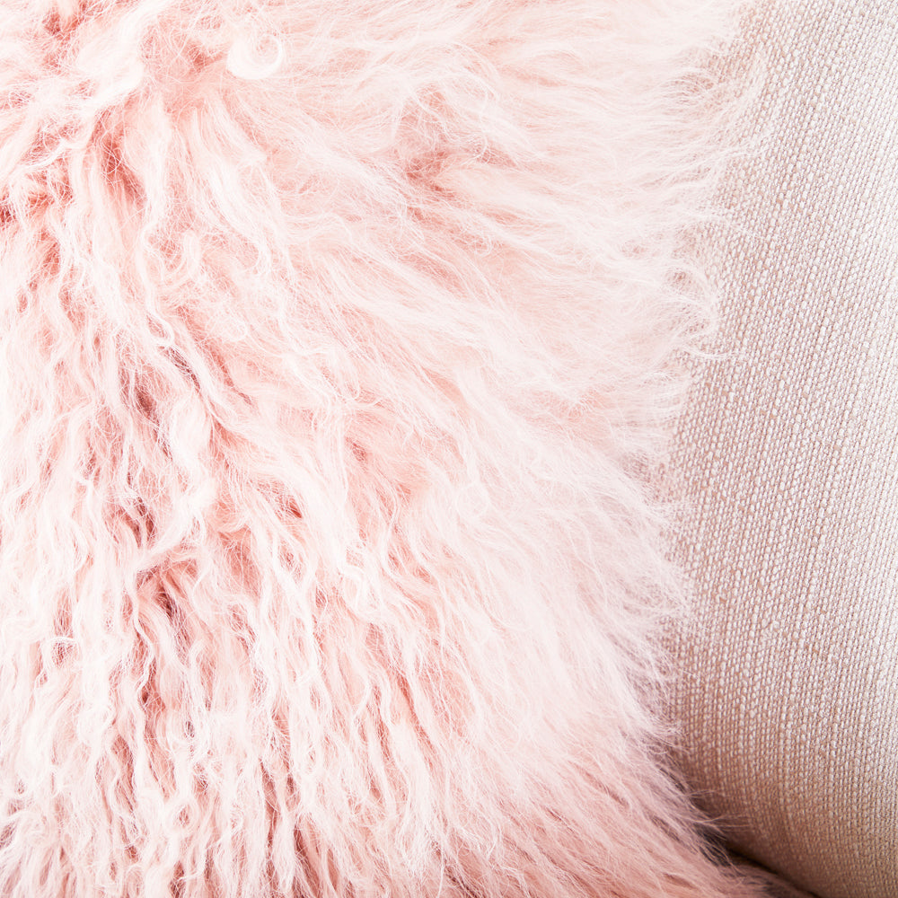 Pink Fur Shag Pillow