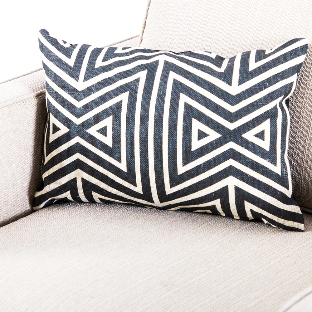Black and White Tribal Pillow