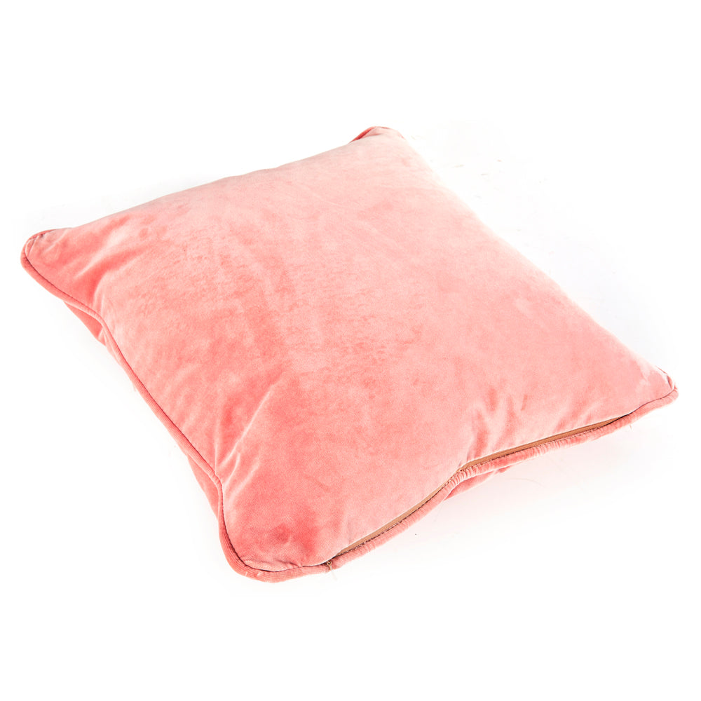 Solid Pastel Pink Velvet Pillow