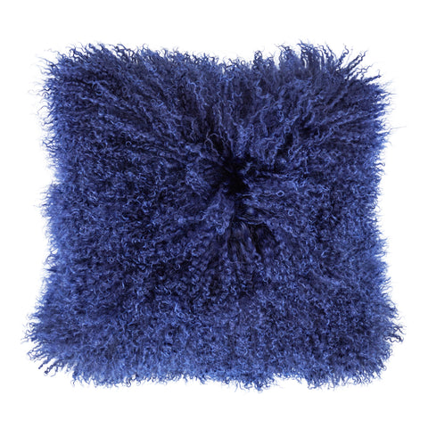 Blue Fur Pillow