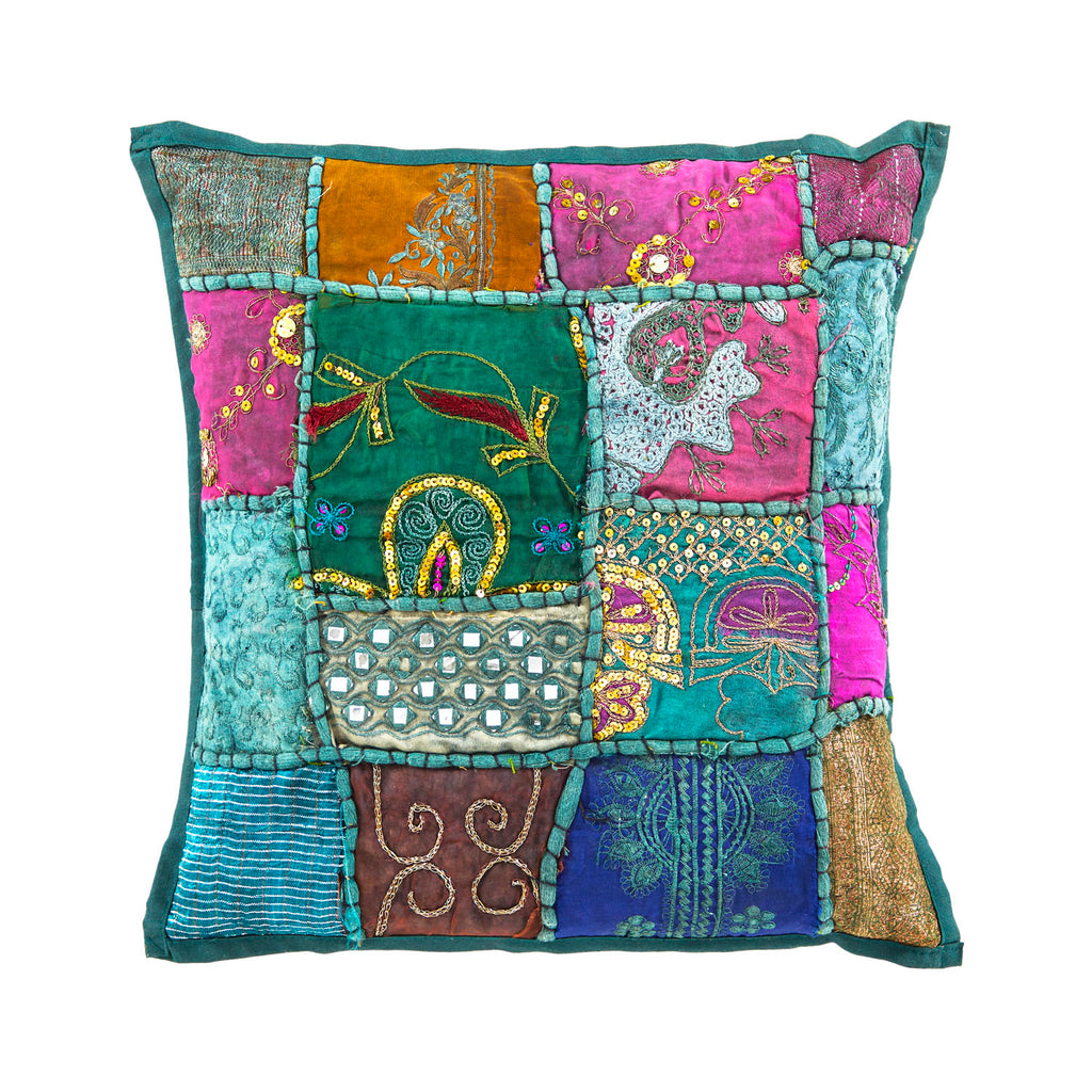 Colorful Bohemian Patchwork Pillow