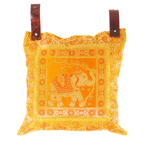 Orange Silk Sari Pillow