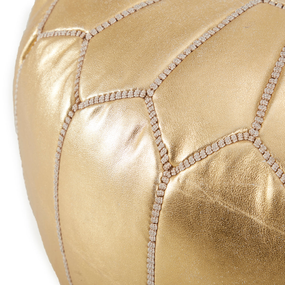 Light Gold Plush Ottoman