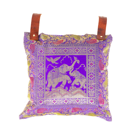 Purple Silk Sari Pillow