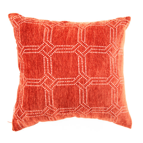 Orange + White Dot Pattern Pillow