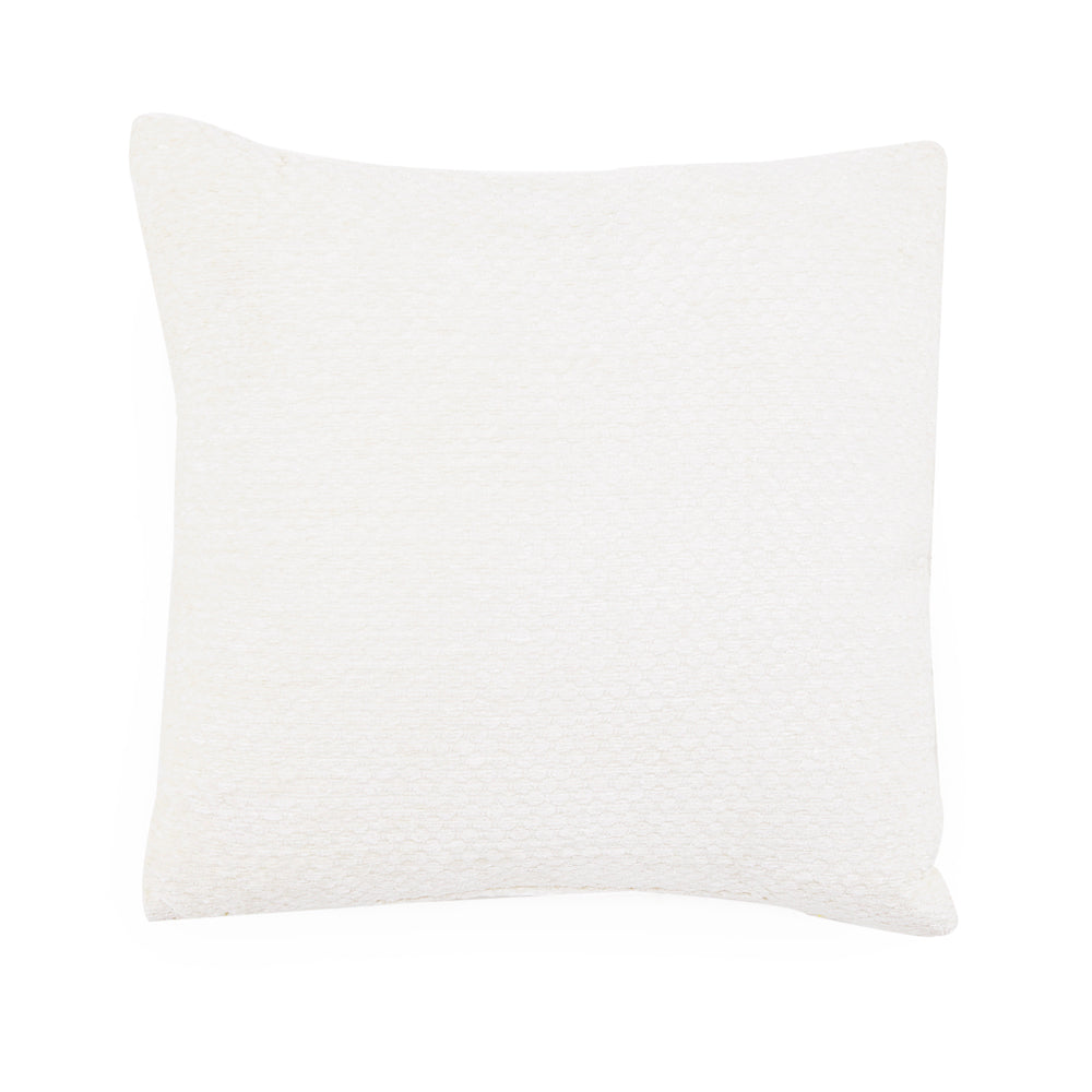 Solid Off White Textured Pillow