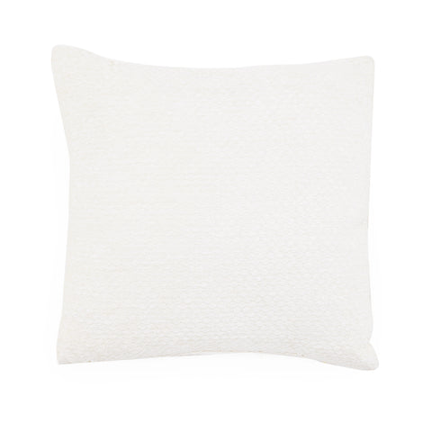 Solid Off White Textured Pillow