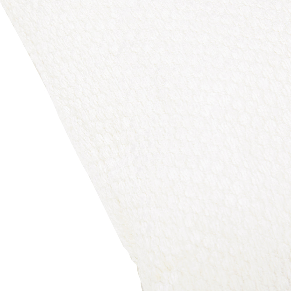 Solid Off White Textured Pillow