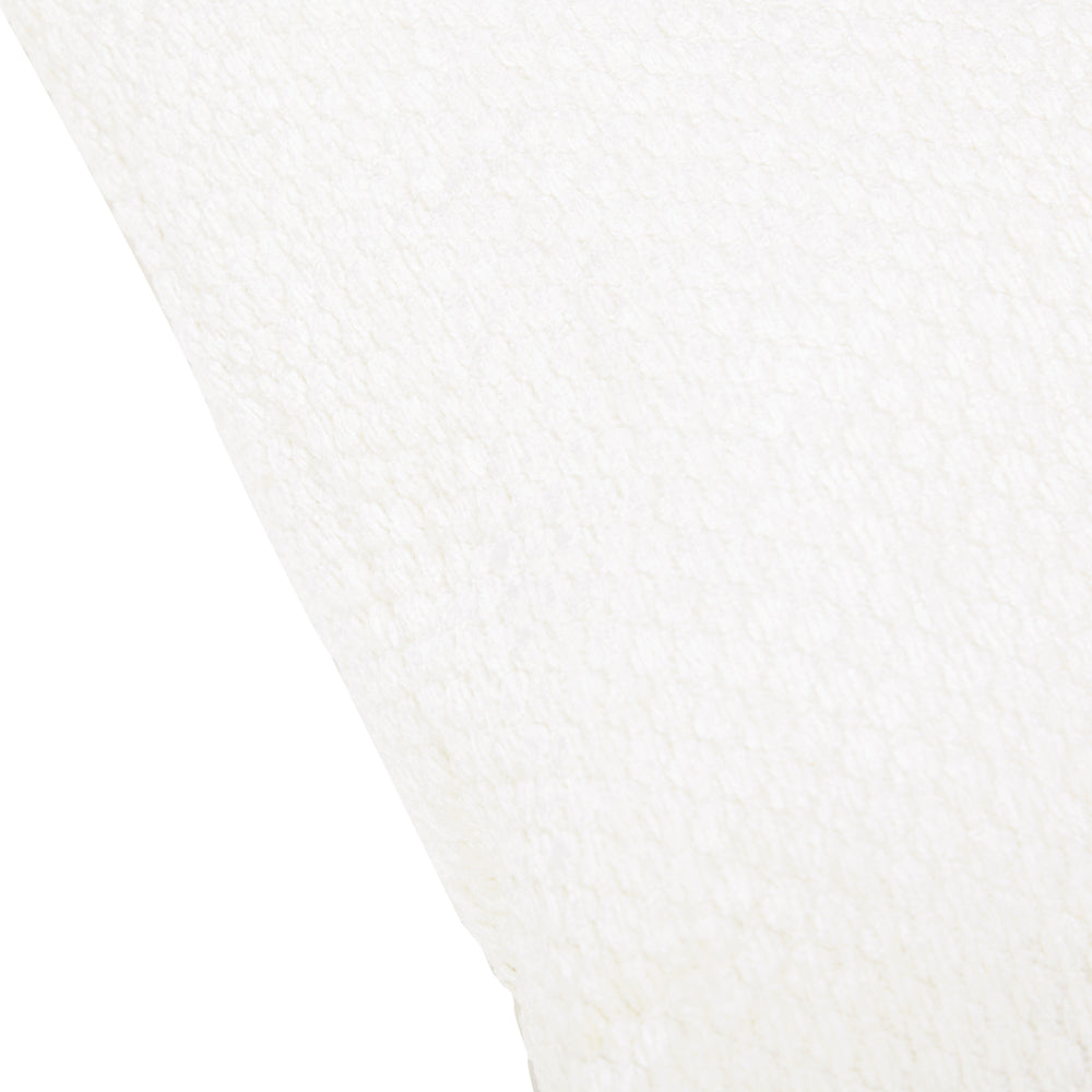 Solid Off White Textured Pillow