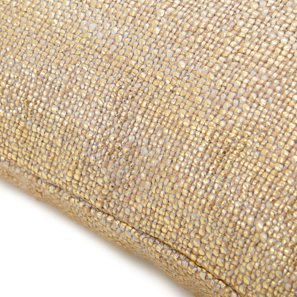 Tan Linen Burlap Woven Pillow