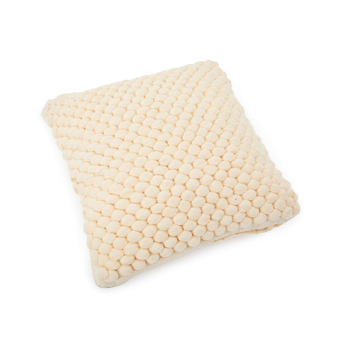 Cream Knot Braid Pillow