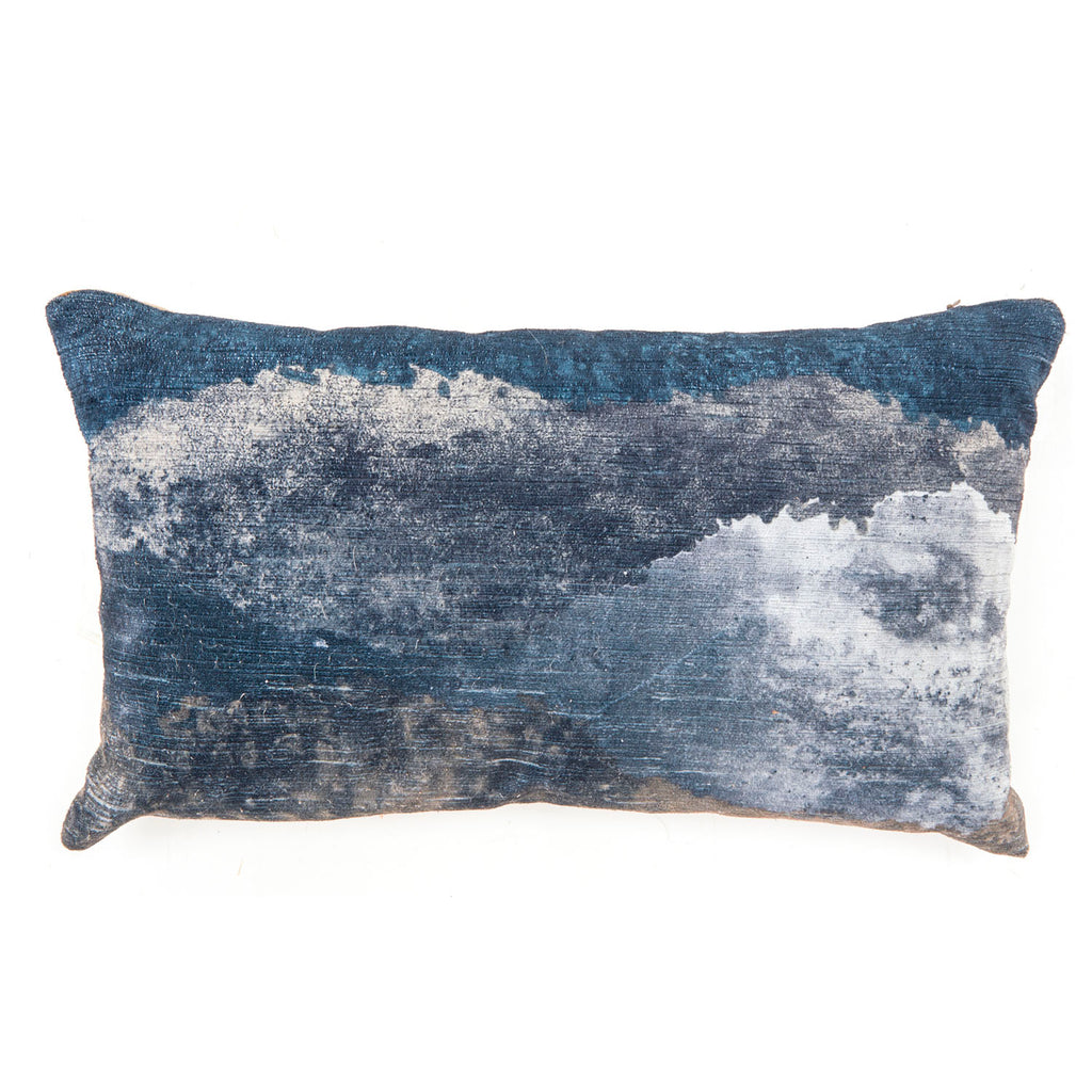 Blue & Grey Clouds Lumbar Pillow