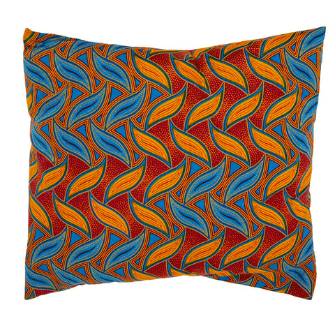 Red Yellow Turquoise Tribal Print Pillow