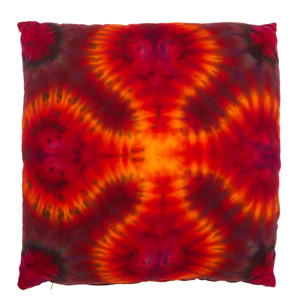 Red Tie-Dye Cross Pillow