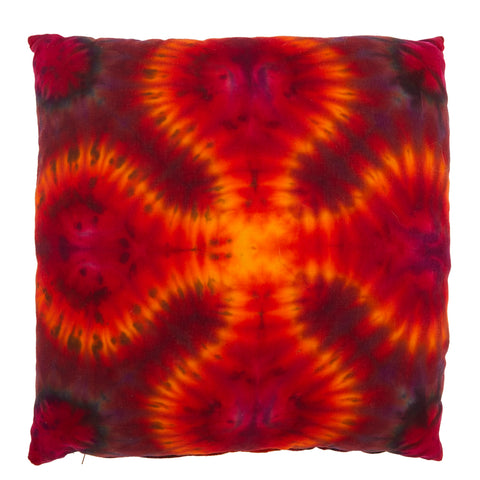 Red Tie-Dye Cross Pillow