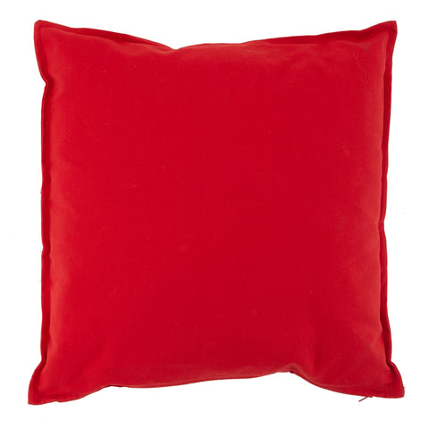 Large Solid Red Thin Square Pillow