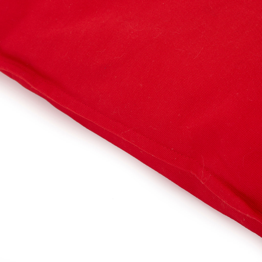 Large Solid Red Thin Square Pillow