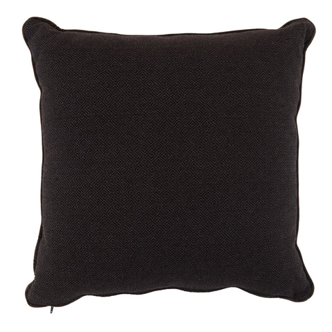 Black Textured Squares Design Pillow
