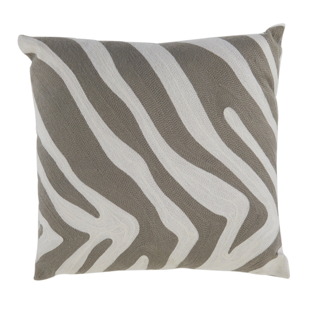 White & Grey Zebra Pillow